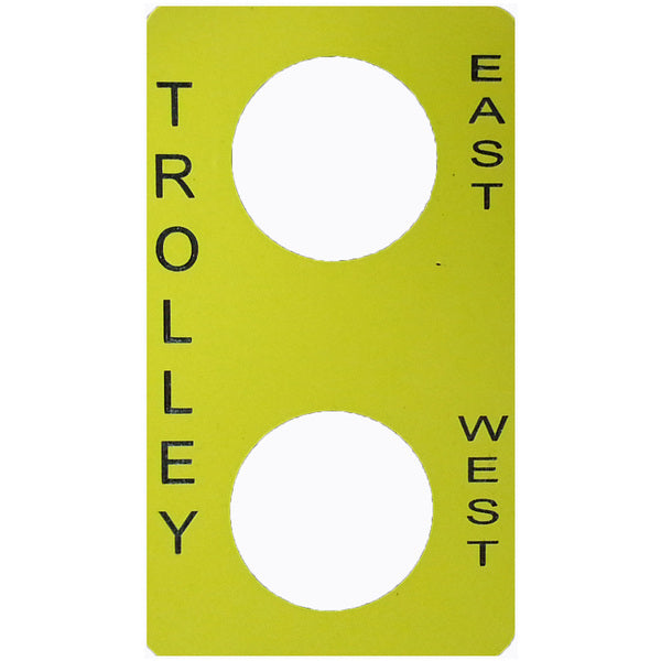 Legend Plate - TROLLEY: FWD - REV