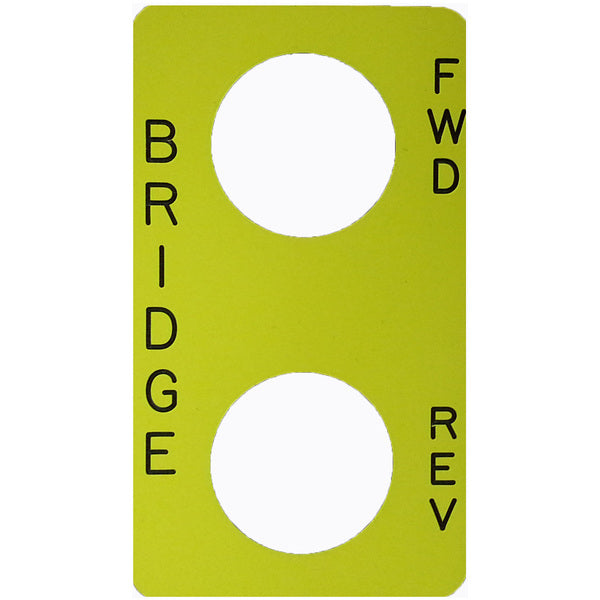 Legend Plate - BRIDGE: FWD - REV