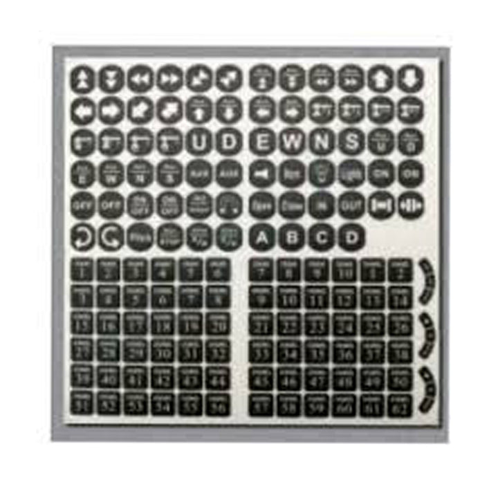 Flex EX (GEN 1) Transmitter Pushbutton legend Sheet