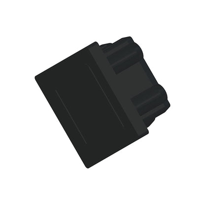 Standard Duty C-Track Festoon End Cap, Black Plastic