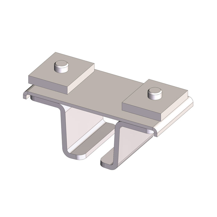 Standard Duty C-Track Festoon Track Hanger Bracket, For Cross Arm Support Channels, Galv Steel, Z-Clamp Style