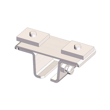 Standard Duty C-Track Festoon Track Hanger Bracket, For Cross Arm Support Channels, Stainless Steel, Z-Clamp Style