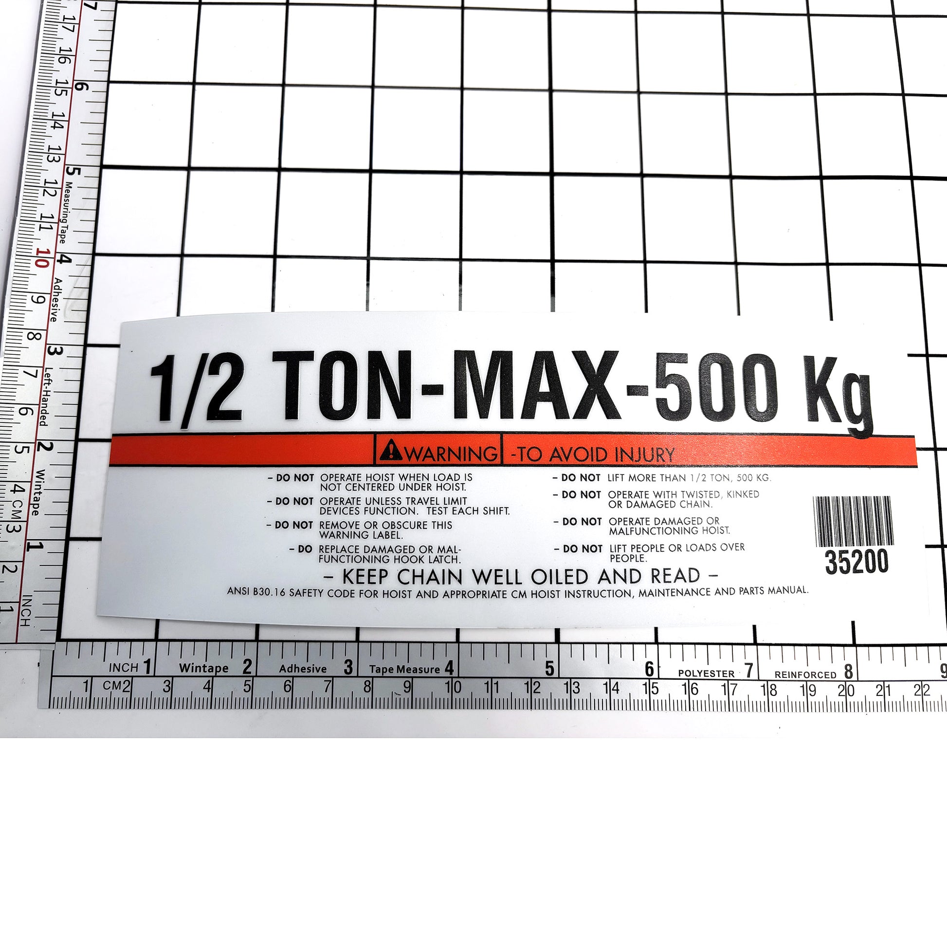 Label Capacity 627-106