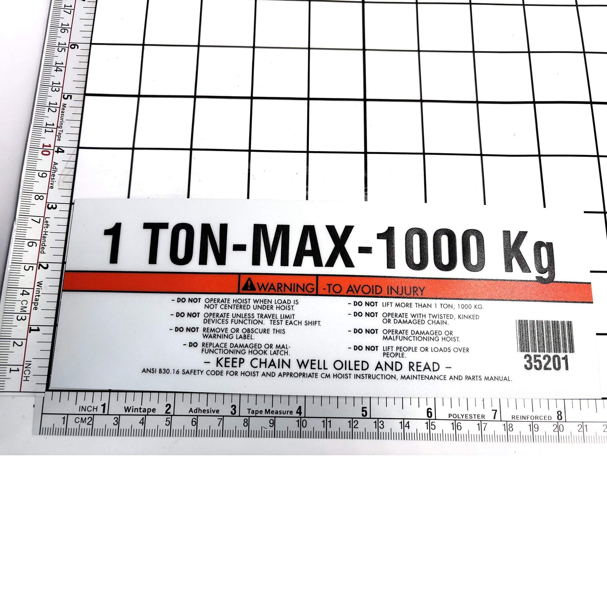 Label Capacity 627-106