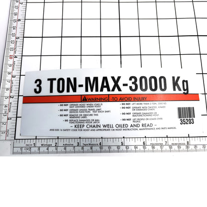 Label Capacity 627-106