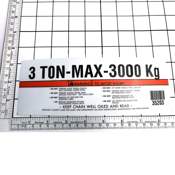 Label Capacity 627-106