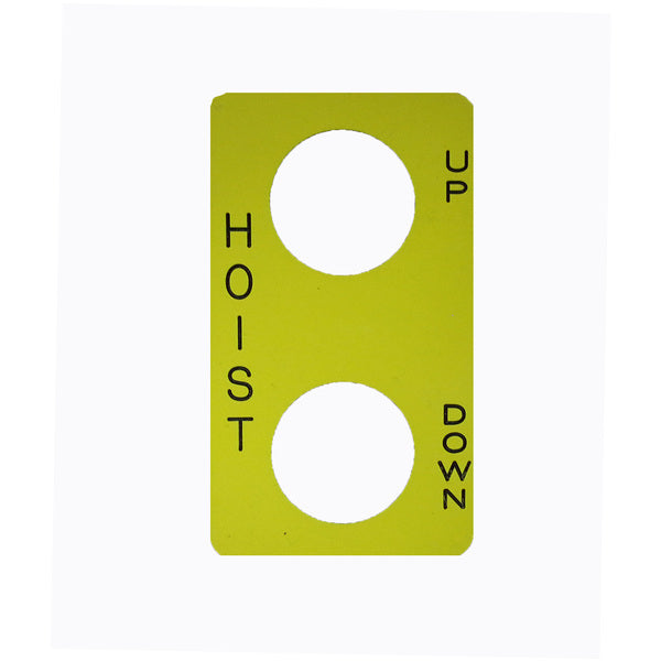 Legend Plate - HOIST: UP - DOWN