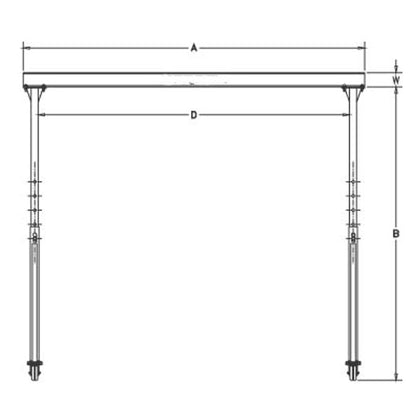 Adjustable Height Steel Gantry Crane Dimesion Chart 1