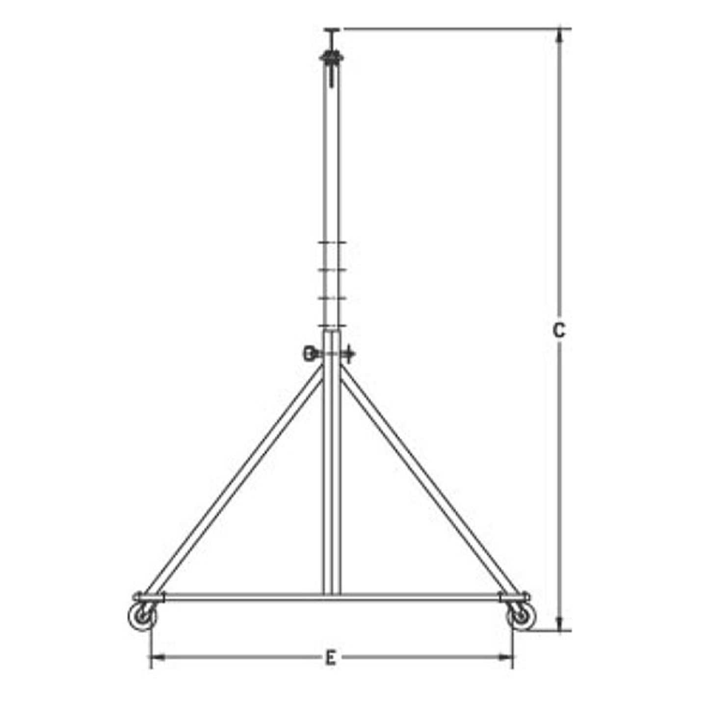 Adjustable Height Steel Gantry Crane Dimesion Chart 2