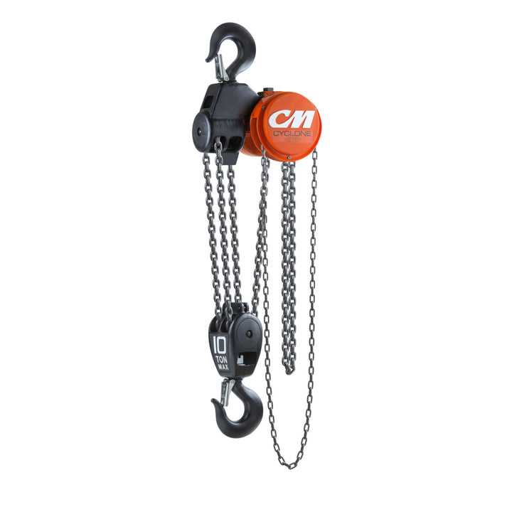 CM® Series 646 Cyclone 10 Ton (t) Capacity and 20 Feet (ft) Standard Lift Hand Chain Hoist