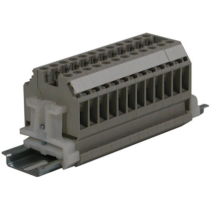 12 Pole Terminal Strip - 50 Amp DIN Mounted