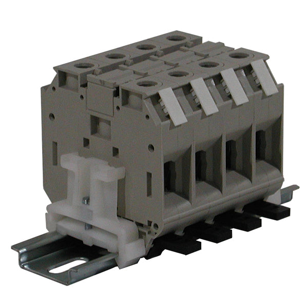 4 Pole Terminal Strip - 95 Amp DIN Mounted