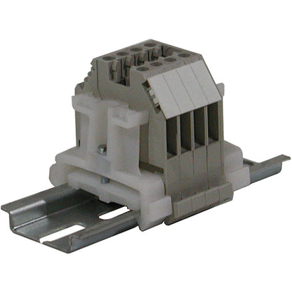 4 Pole Terminal Strip - 30 Amp DIN Mounted