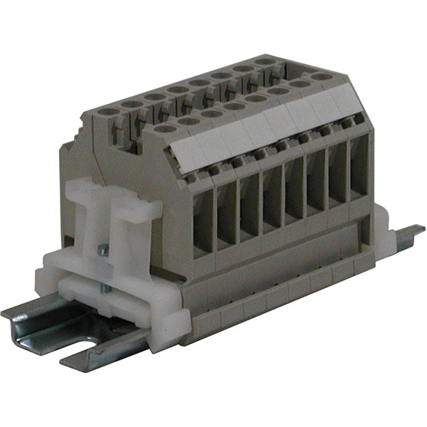 8 Pole Terminal Strip - 50 Amp DIN Mounted