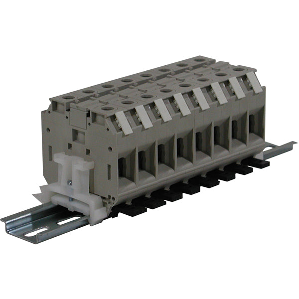 8 Pole Terminal Strip - 95 Amp DIN Mounted