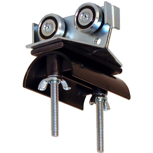 3" SS Trolley Assembly, SS Wheels, 2" Diameter Nylon Saddle