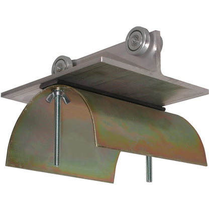 7" Trolley Assembly, Steel Wheels, 6.75" W x 6" Diameter Steel Saddle