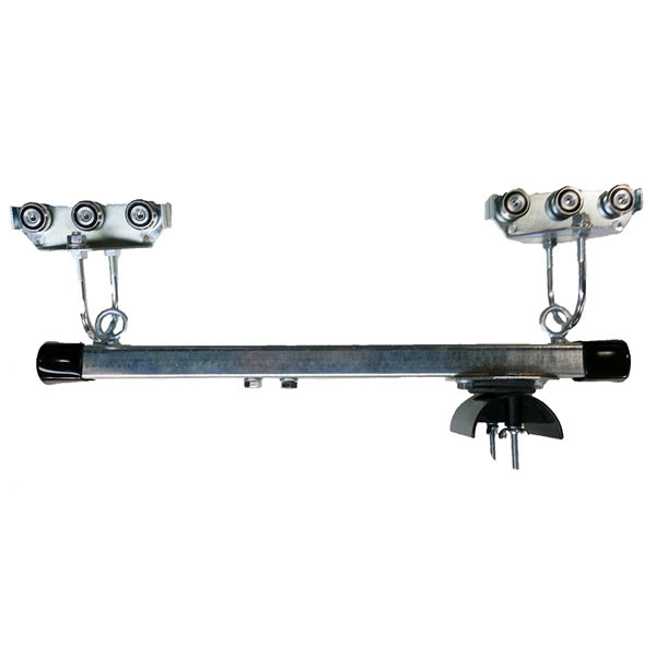 SS Control Trolley Assembly, SS Wheels, 3" Diameter Nylon Saddle