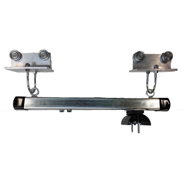 Control Trolley Assembly Alum, SS Wheels and Hardware, 3" Diameter. Nylon Saddle