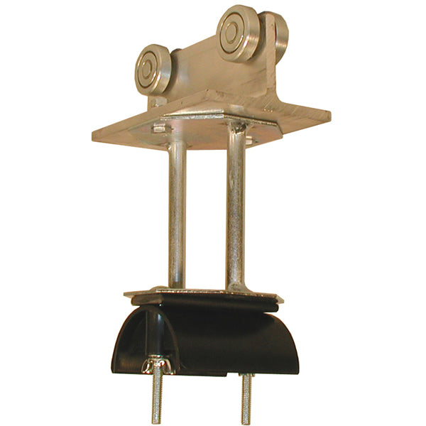 Tow Trolley Assembly Alum, SS Wheels and Hardware, 3" Diameter. Nylon Saddle