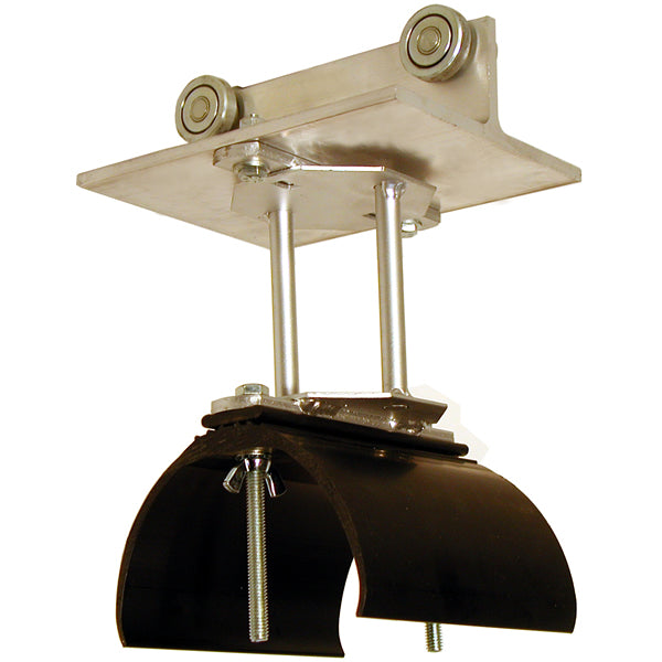 Tow Trolley Assembly, Steel Wheels, 5.5" W x 6" Diameter Nylon Saddle