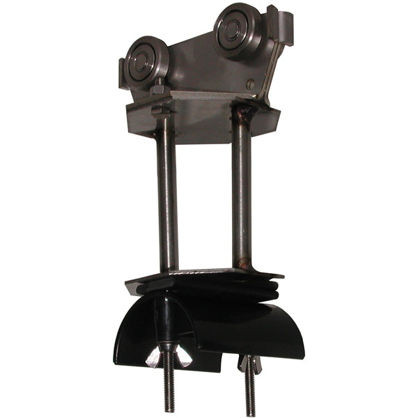 Tow Trolley Assembly, SS Body, Steel Wheels, 3" Diameter Nylon Saddle