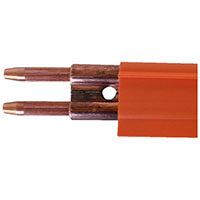 250 Amp - Figure Eight Rolled Copper/Galvanized - 10 ft. Section