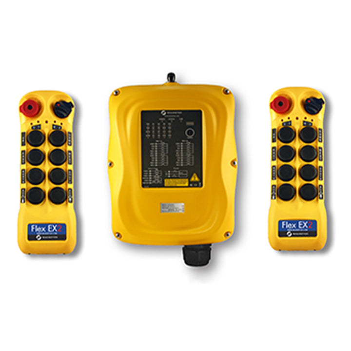 One 9 to 36 Volts (V) Direct Current (DC) Voltage Receiver Flex EX2™ Standard Packaged Crane/Hoist Control System