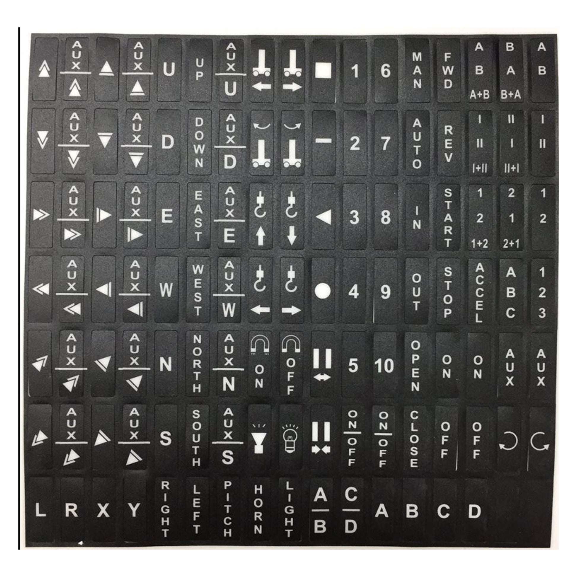 Transmitter Motion Button Decal Sheet