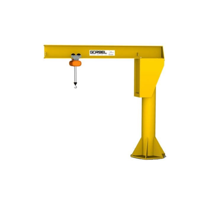 Gorbel® FS300-NP6 Series 1 Ton (t) Capacity 9 Feet (ft) Hub and 9 Feet (ft) Span (L) Foundationless Free Standing Jib Crane