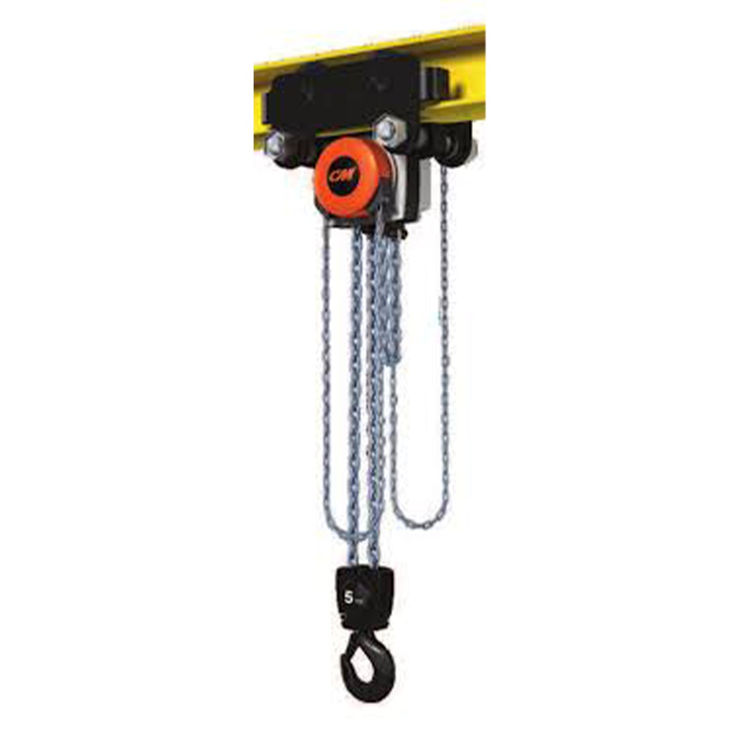 CM® Hurricane 360 Degree 5 Ton (t) Capacity 30 Feet (ft) Standard Lift Army-Type, Integrated Trolley Hoist