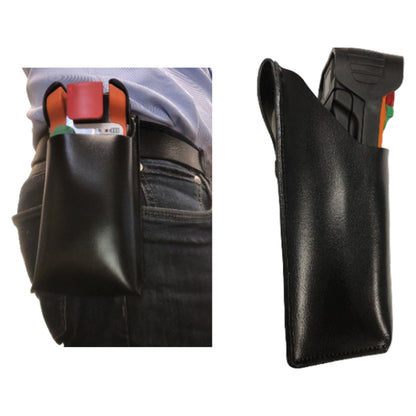 Leather belt carrying sleeve for use with transmitter (1)
