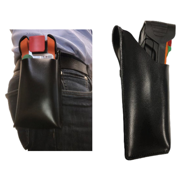 Leather belt carrying sleeve for use with transmitter (1)