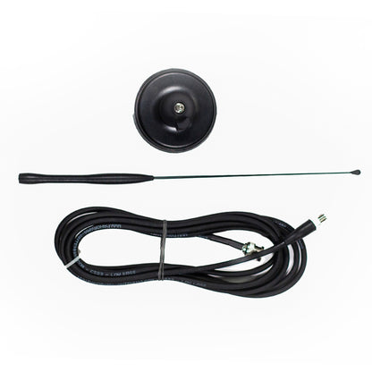 Insulated and magnetic remote antenna 419-433MHZ, 1/2 wave, 5m Cable - BNC