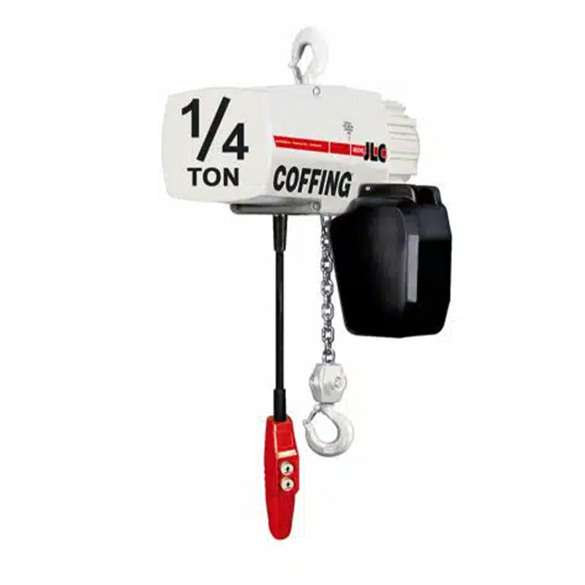 1/4 ton Coffing JLC Electric Chain Hoist with Rigid Hook Suspension, 20ft of lift @ 32fpm, 230/460v