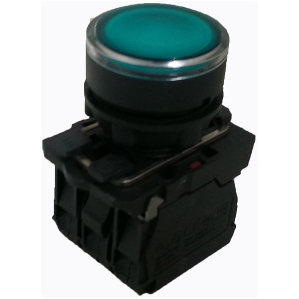 Illuminated Green L.E.D. Momentary Switch