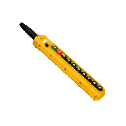 SBN Pendant Pushbutton Station, 10-Button, (8) Single-Speed with Momentary On/Off