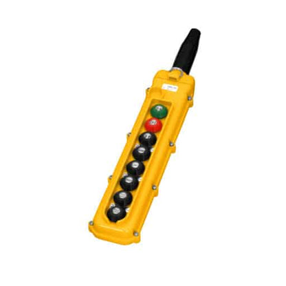 SBN Pendant Pushbutton Station, 8-Button, (6) Three-Speed with Maintained On/Off