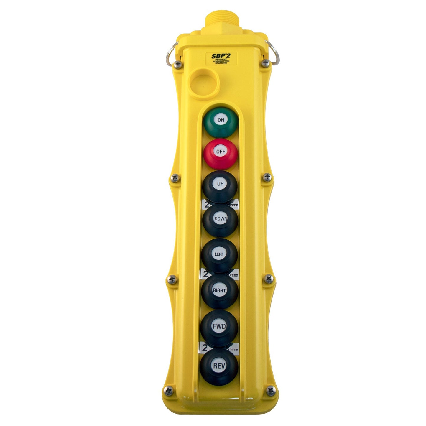 SBP2 Pendant Pushbutton Station, 8-Button, (6) Two-Speed with Momentary On/Off