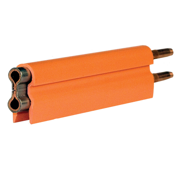 8-Bar Conductor Bar, 250A, Copper / Stainless Clad, Orange PVC Cover, 10FT Length