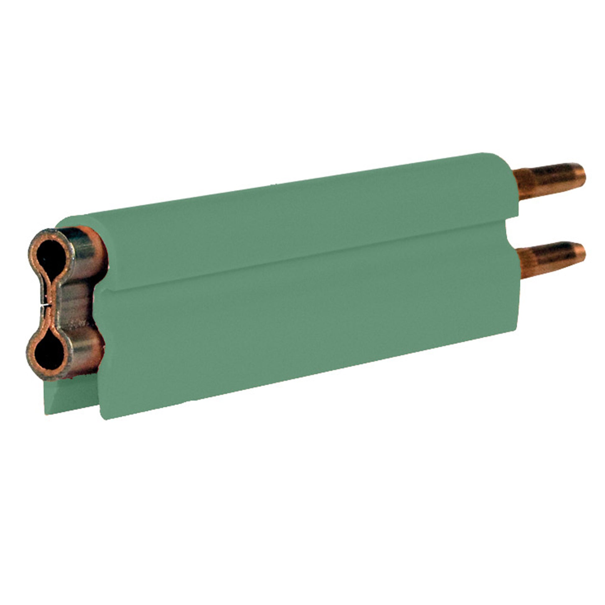8-Bar Conductor Bar, 250A, Copper / Stainless Clad, Green PVC Cover, 10FT Length
