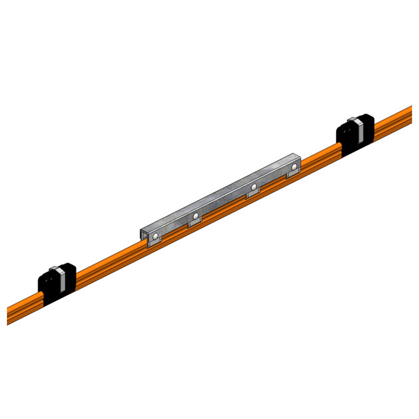 8-Bar Power Interrupting Section, 110A, Orange PVC Cover, 10FT Length