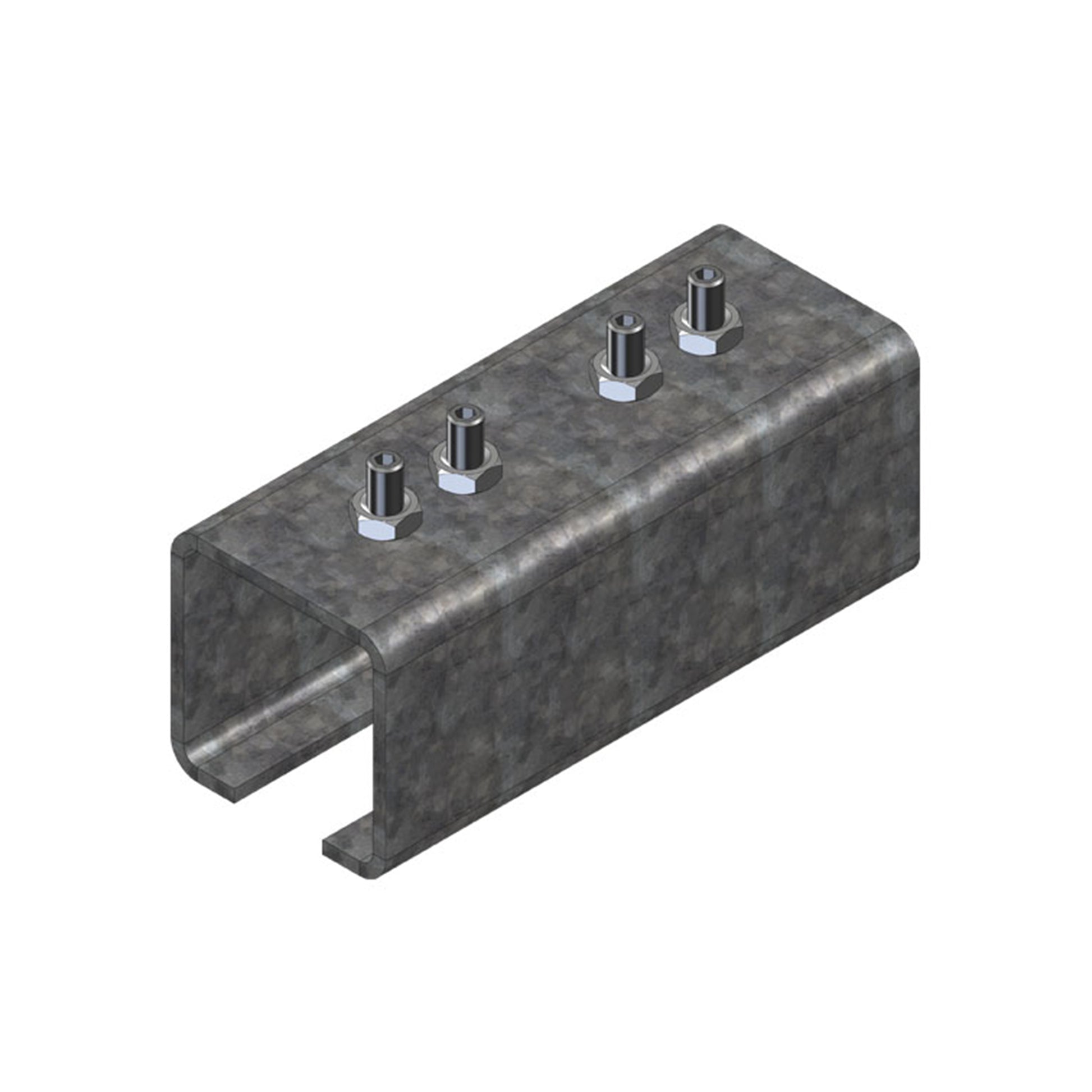 Heavy Duty C-Track Festoon Track Joint, Galvanized Steel (used only with track XA-22210 and XA-21805)