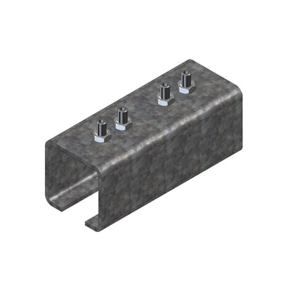 Heavy Duty C-Track Festoon Track Joint, Galvanized Steel (used only with track XA-22210 and XA-21805)