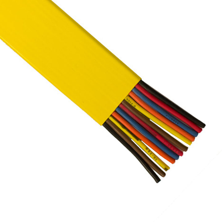 Cable, Flat PVC, 14 AWG / 12 Conductor, Yellow
