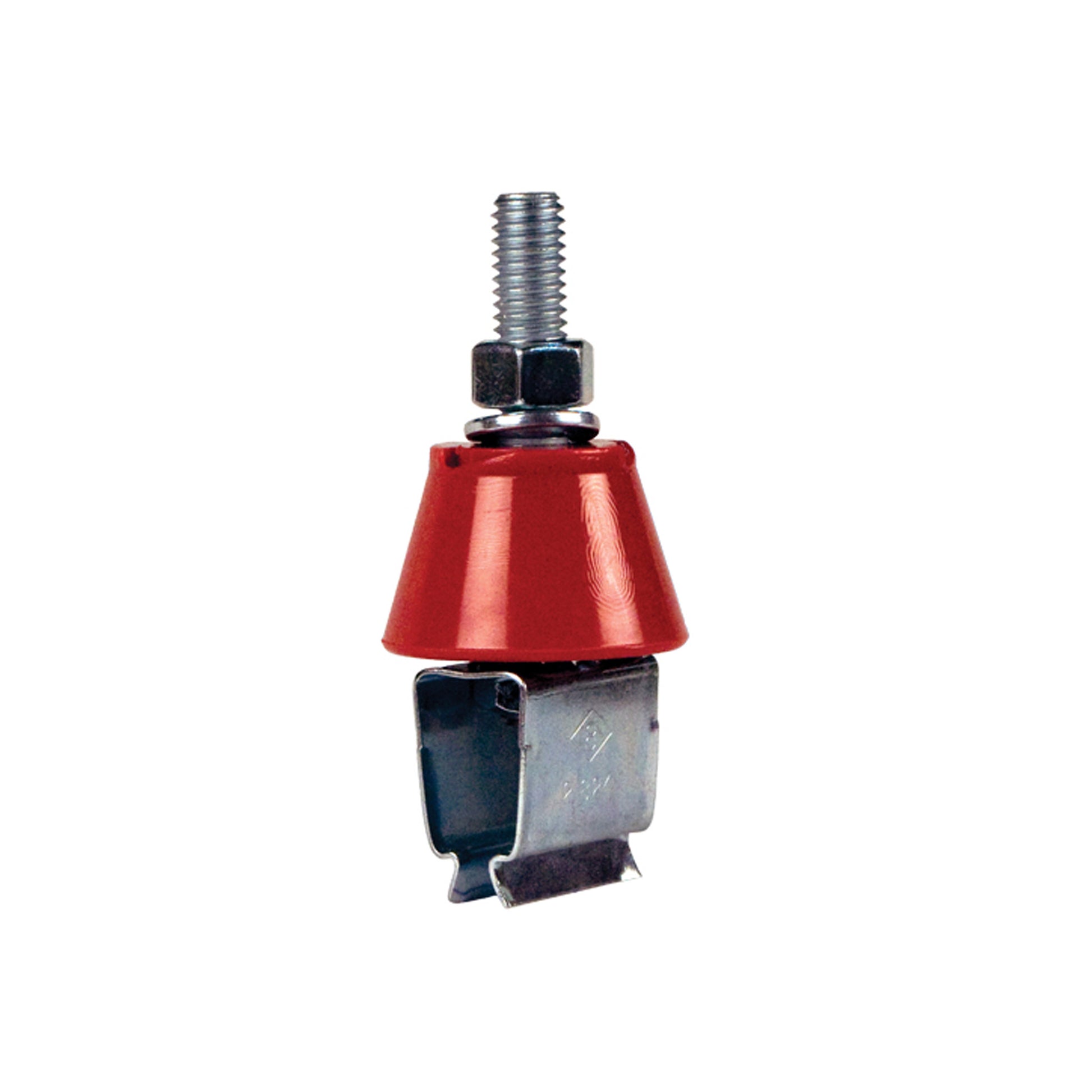 8-Bar, Hanger Clamp, Snap-in Spring Steel, w/Insulator, Plated Steel