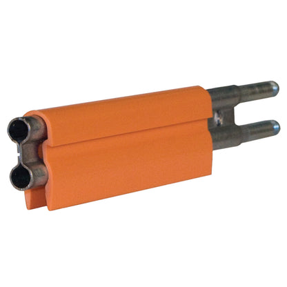8-Bar Conductor Bar, 90A, Galvanized Steel, Orange PVC Cover, 10FT Length