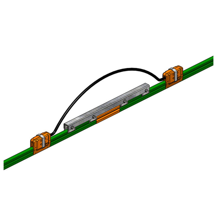 8-Bar Expansion Section, 90A, Galv Steel, Green PVC Cover, 10FT Length