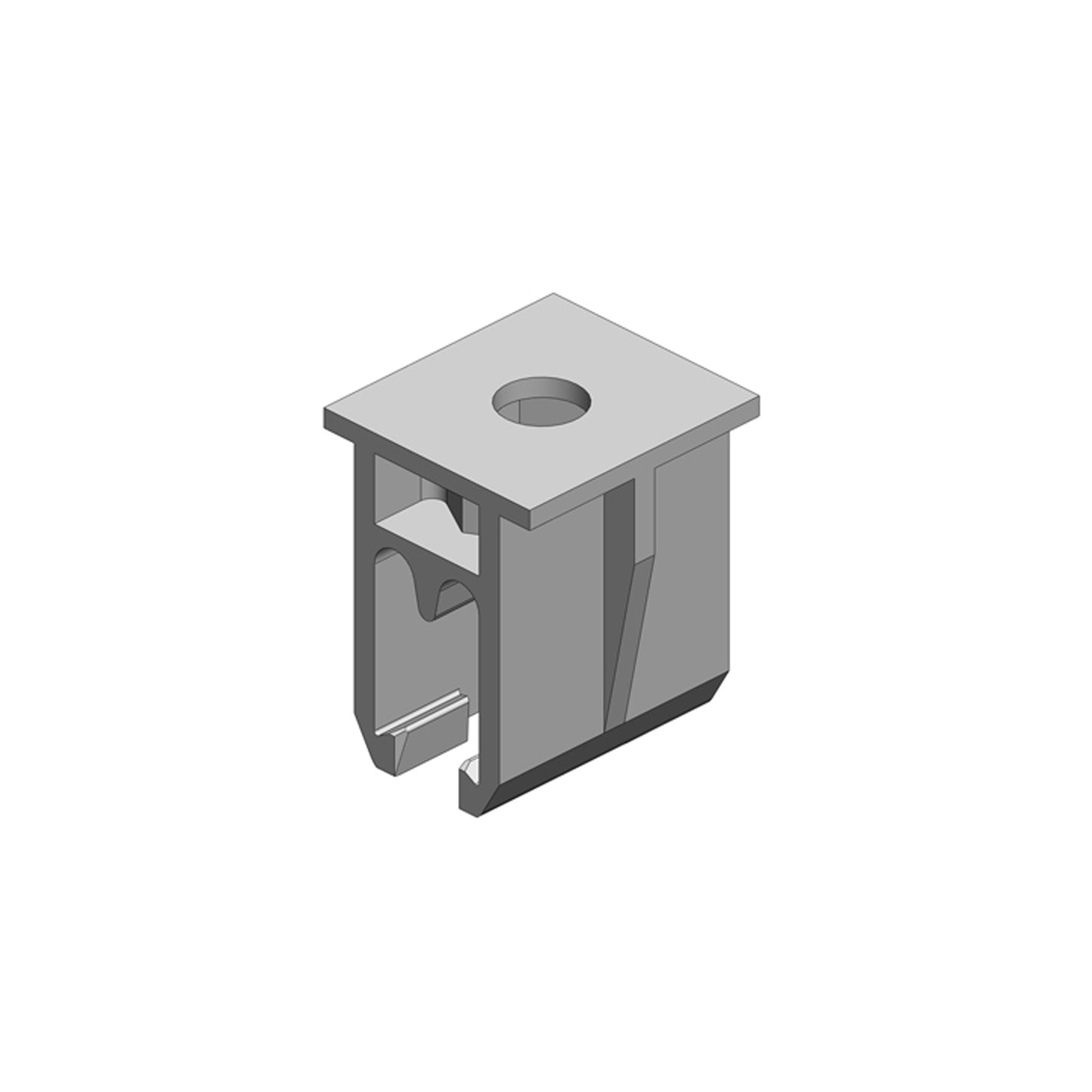 8-Bar, Hanger Clamp, Black Polycarbonate, No Hardware