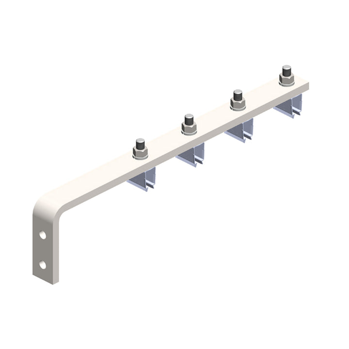 8-Bar, Bracket, Web, with Hanger Clamps, 4 Steel Snap-in, 3 inch on Center, 15.75 inch L
